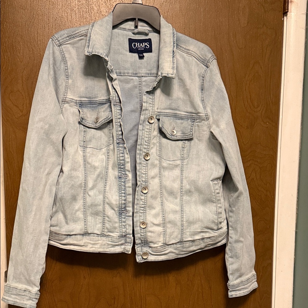 Chaps Women's Light Wash Jean Jacket Size XL